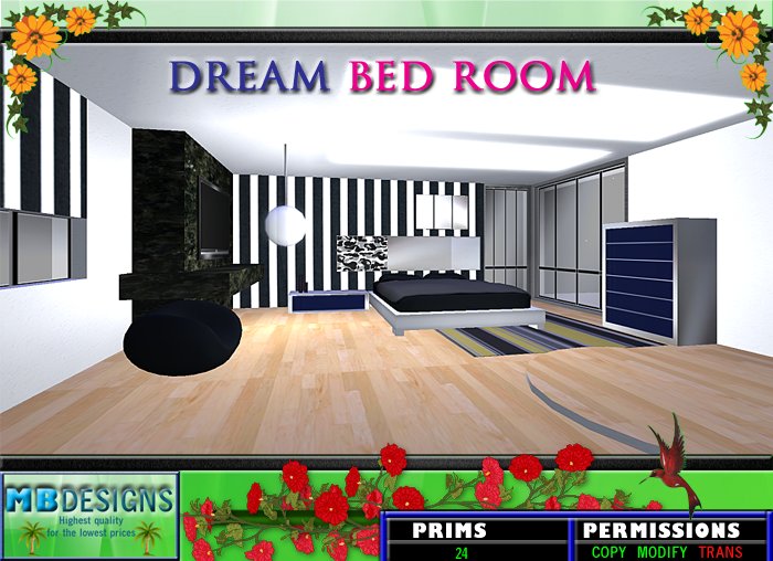Second Life Marketplace MBDesigns Dream Bedroom set